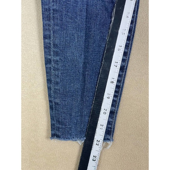 The Great The Dude Slim Jeans Womens 24 Cropped Raw Hem High Rise Button Fly - Picture 7 of 12